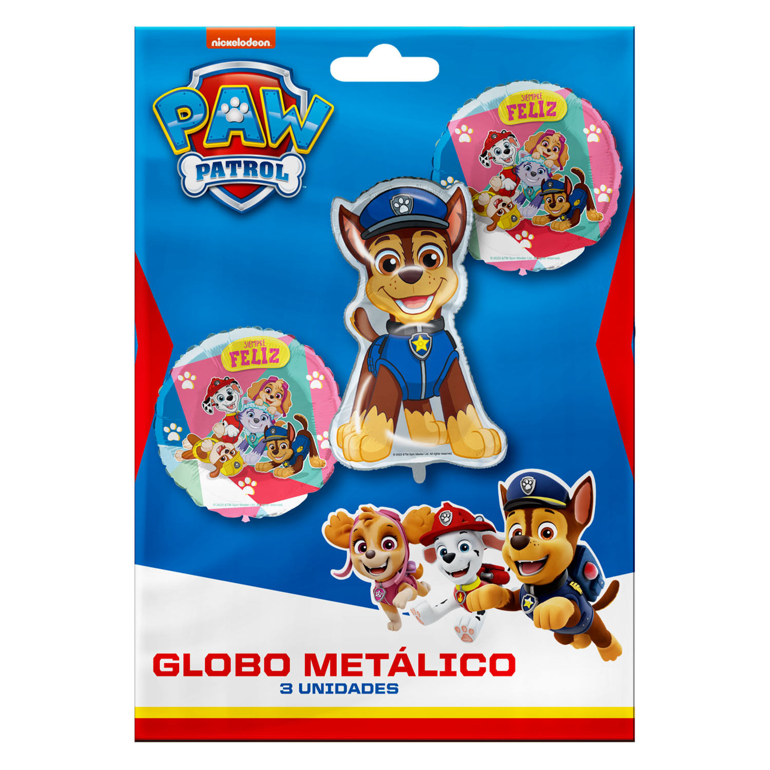 Paw Patrol Set 3 Globos Foil Paw Patrol