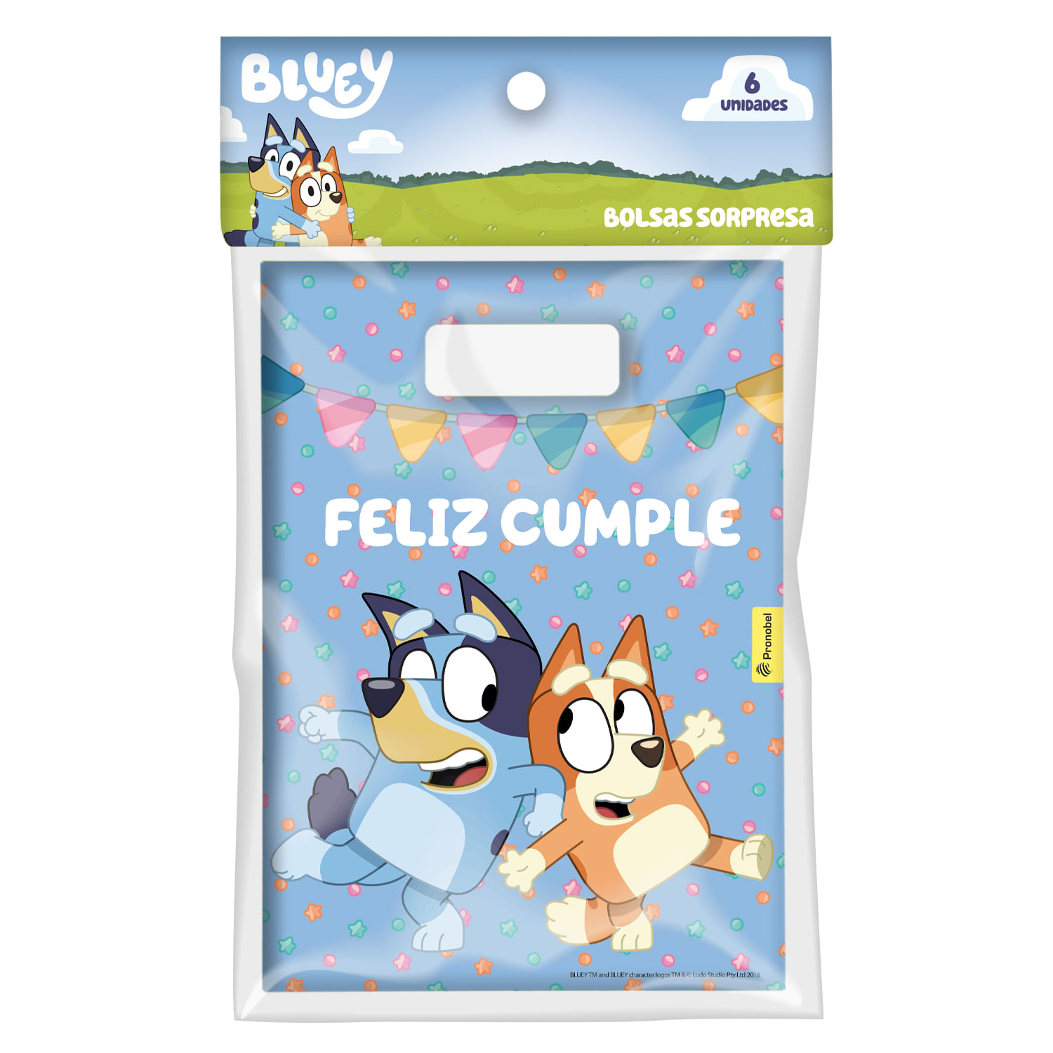 Bluey Set 6 Bolsas Para Sorpresas Bluey