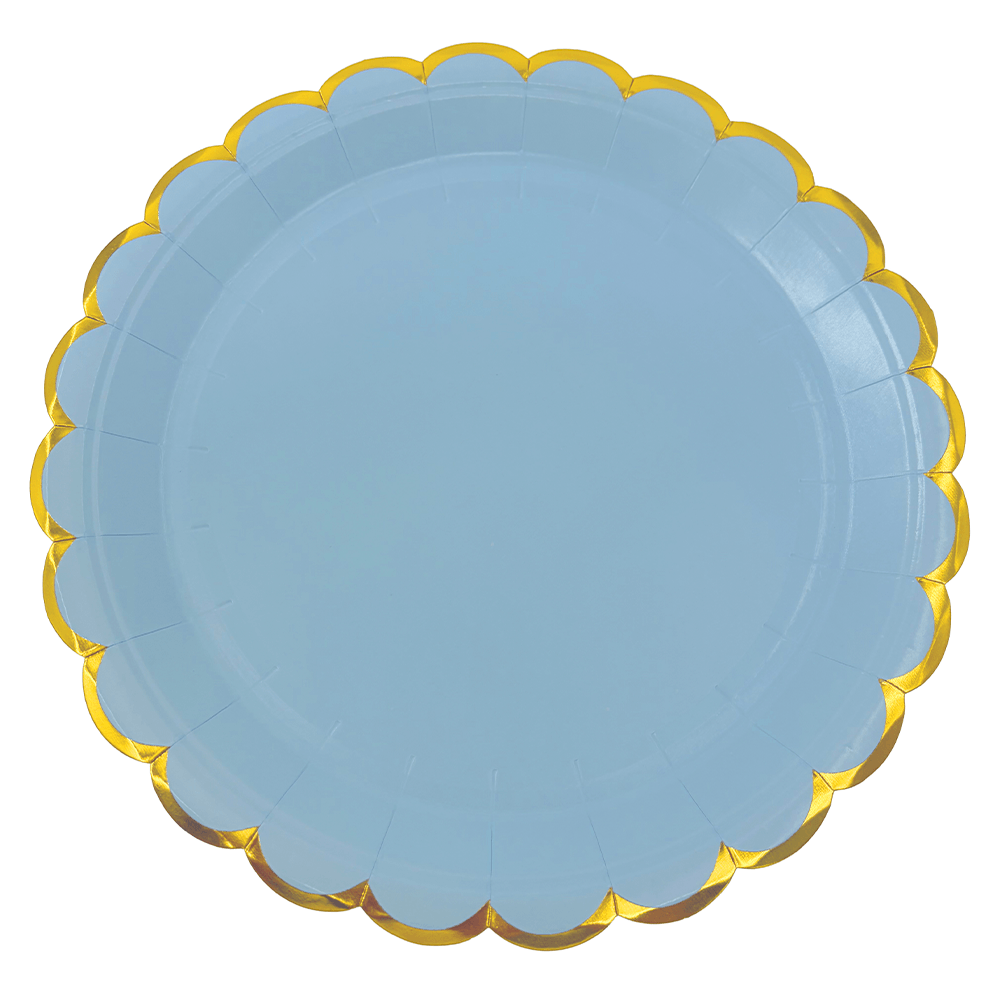Big Party Plato Celeste Pastel 17 Cm 6 Unidades Big Party