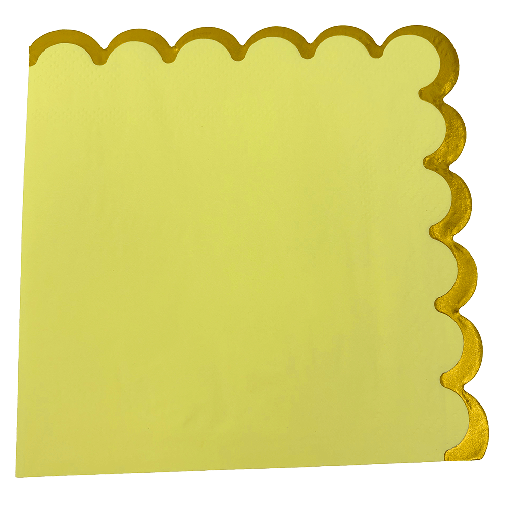 Big Party Servilleta Amarillo Pastel 25 x 5 Cm 6 Unidades Big Party