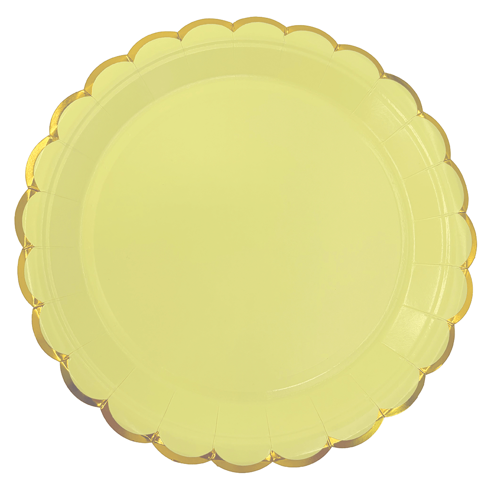 Big Party Plato Amarillo Pastel 17 Cm 6 Unidades Big Party